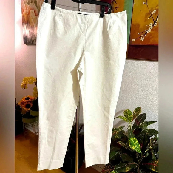 Lafayette New York chrystie white pants size 14 - Picture 1 of 8